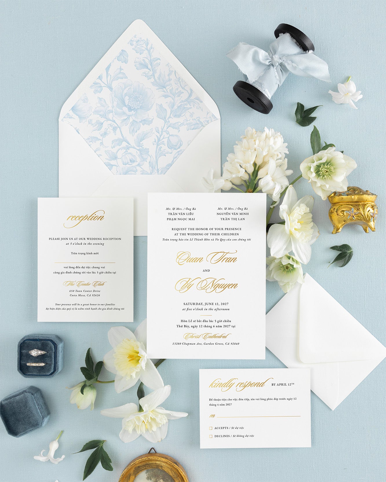 BLEU Wedding Invitation Suite