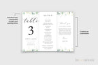 Menu & Table Number Trifold